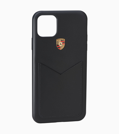 CASE IPHONE PRO MAX CUERO NEGRO