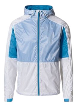 CHAQUETA UNISEX TAYCAN CELESTE Y BLANCO TALLA L